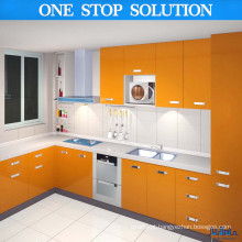 Gabinete de cozinha de laca de MDF de forma L (PL8906)